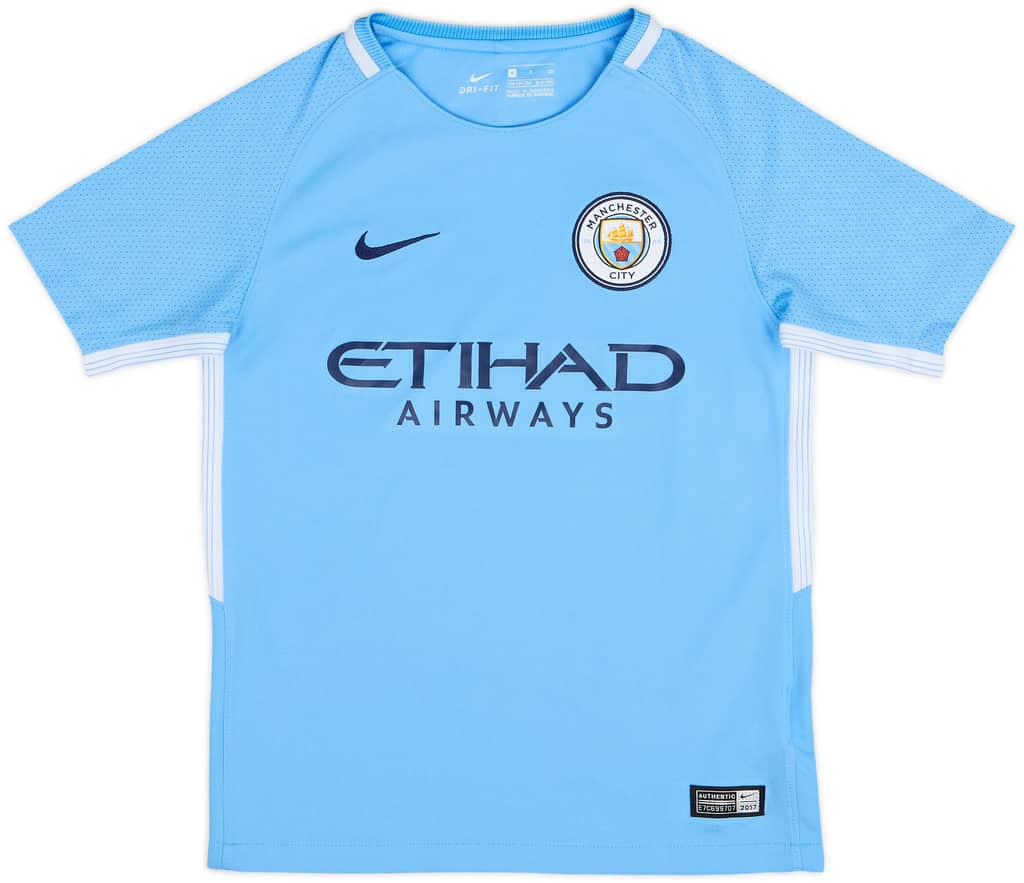 2017-18 Manchester City Home Shirt - 8/10 - (S.Boys)