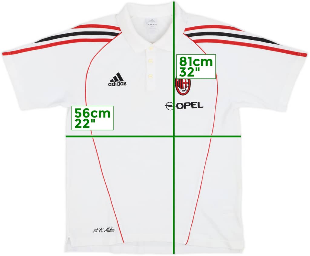 2005-06 AC Milan adidas Polo Shirt - 8/10 - (L)
