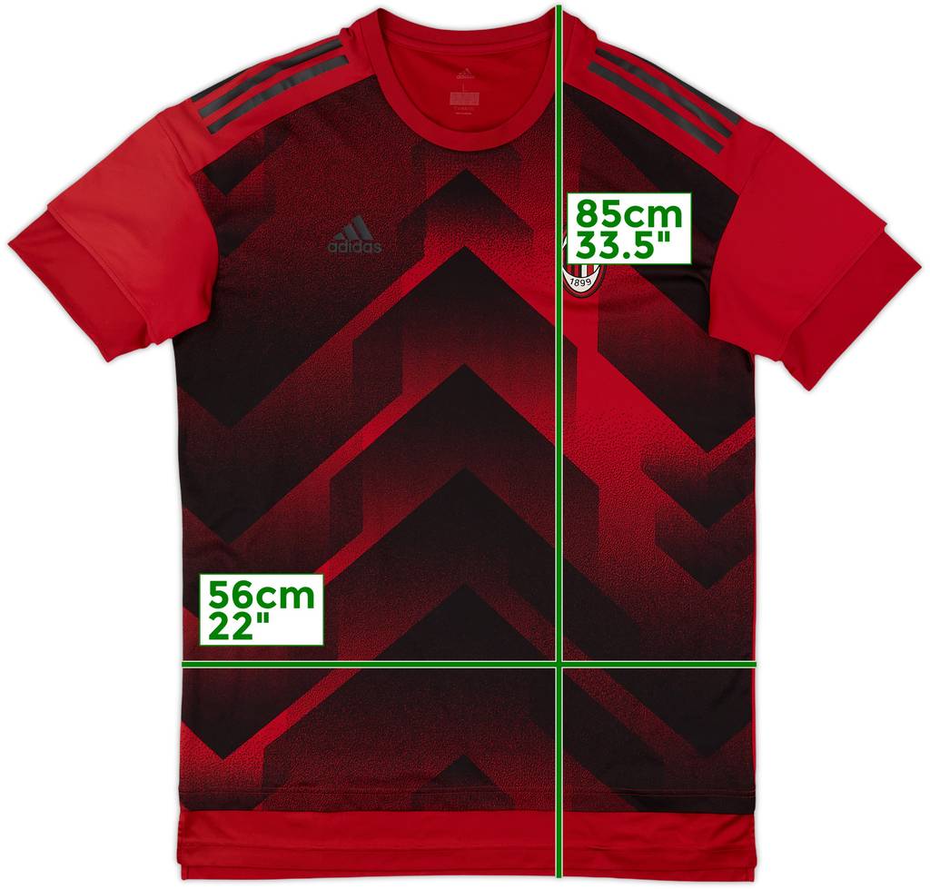 2017-18 AC Milan adidas Training Shirt - 9/10 - (L)