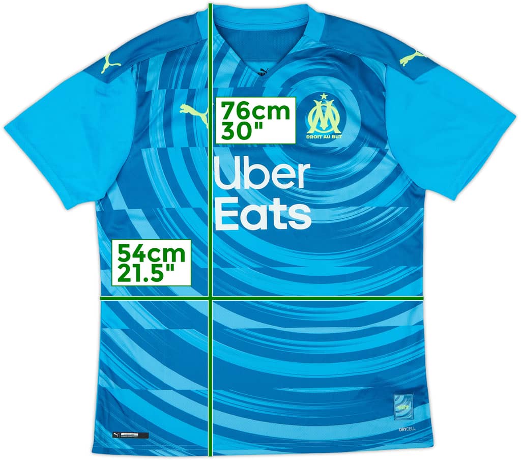 2020-21 Olympique Marseille Third Shirt - 9/10 - (L)