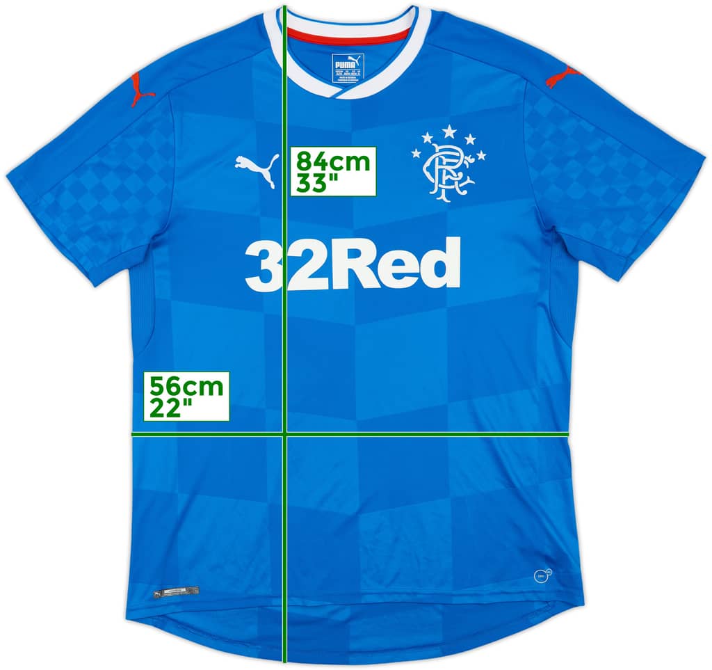 2016-18 Rangers Home Shirt - 9/10 - (XL)