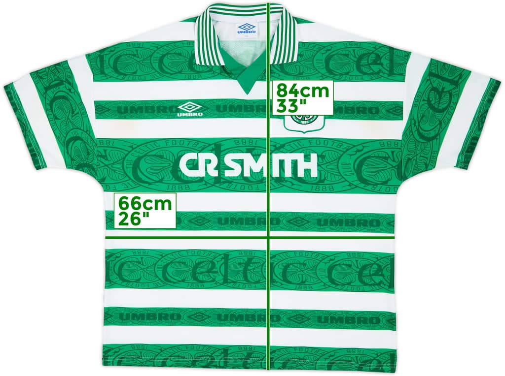 1995-97 Celtic Home Shirt - 9/10 - (XXL)