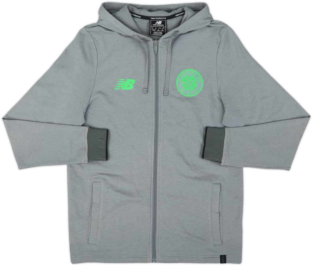 2017-18 Celtic New Balance Hooded Sweat Top - 7/10 - (S)
