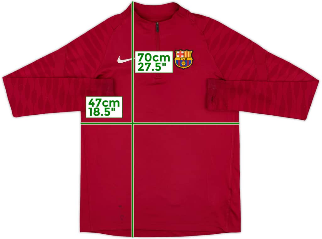 2021-22 Barcelona Nike 1/4 Zip Training Top - 7/10 - (XL.Boys)