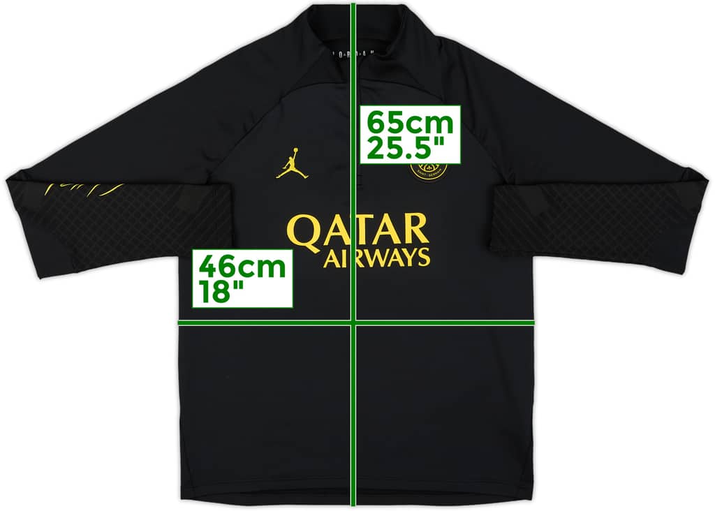 2023-24 Paris Saint-Germain Nike/Jordan 1/4 Zip Drill Top - 8/10 - (XL.Boys)