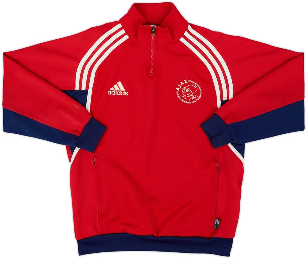 2000-01 Ajax adidas 1/4 Zip Track Jacket - 8/10 - (XL.Boys)
