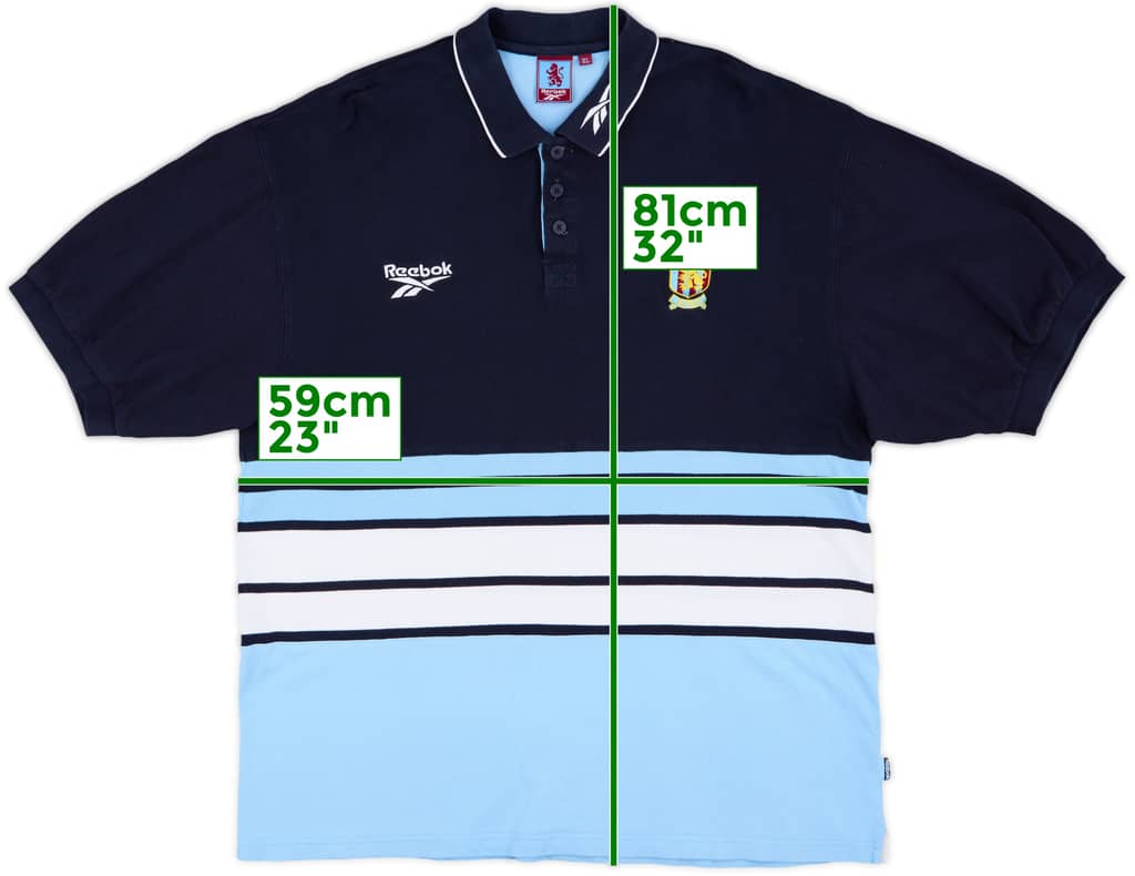 1998-99 Aston Villa Reebok Polo Shirt - 9/10 - (XL)