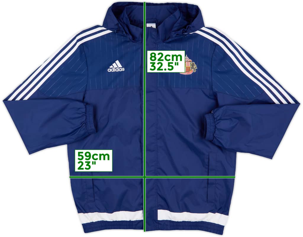 2015-16 Sunderland adidas Hooded Rain Jacket - 8/10 - (L)