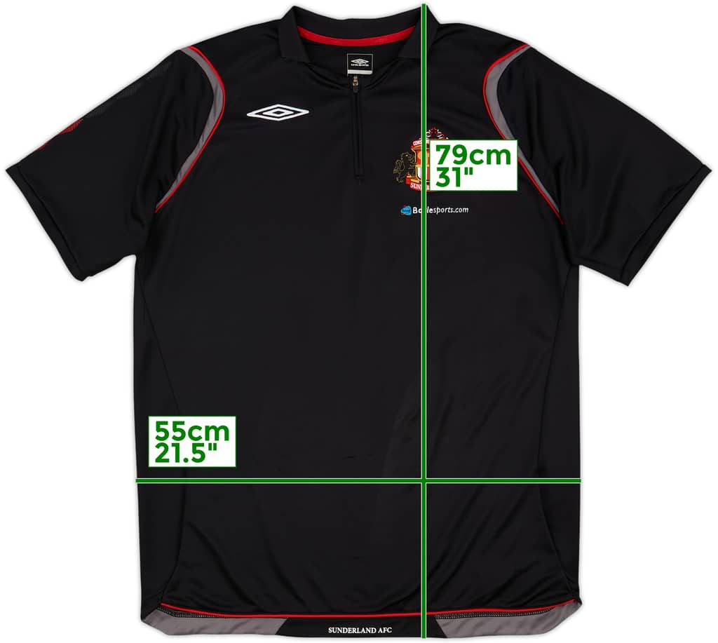 2008-09 Sunderland Umbro 1/4 Zip Polo Shirt - 8/10 - (L)