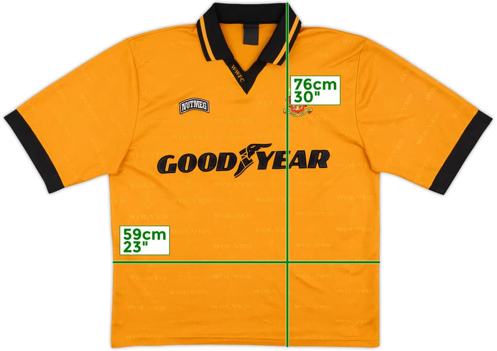 1995-96 Wolves Home Shirt - 7/10 - (XL)