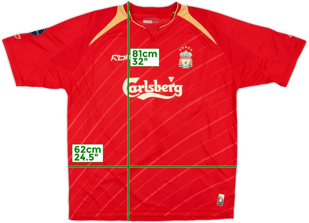 2005-06 Liverpool CL Home Shirt - 8/10 - (XL)