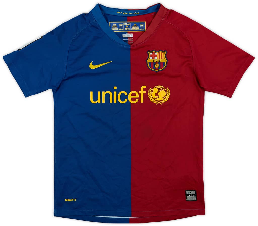2008-09 Barcelona Home Shirt - 7/10 - (S.Boys)
