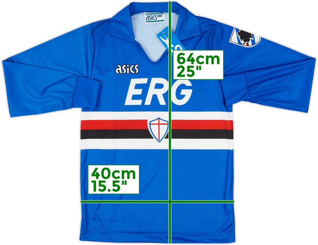 1990-92 Sampdoria Home L/S Shirt (M.Boys)