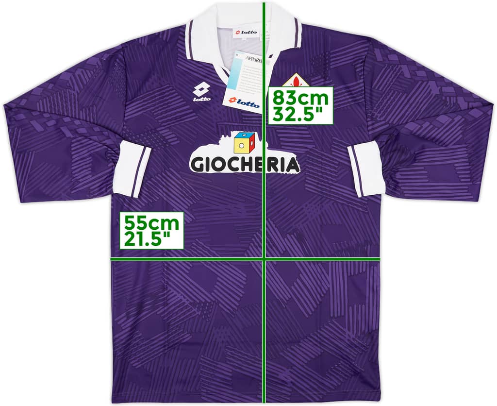 1991-92 Fiorentina Home L/S Shirt (XL)