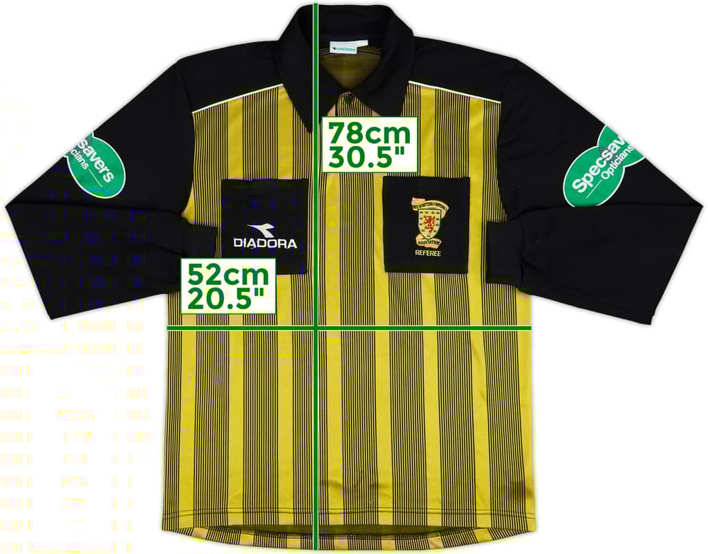 1999-00 Scotland Diadora Referee L/S Shirt - 7/10 - (L)