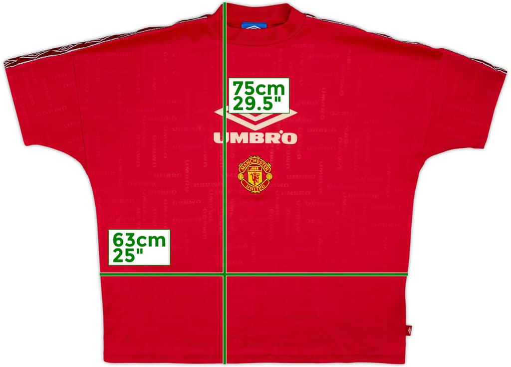 1998-99 Manchester United Umbro Camiseta de entrenamiento - 8/10 - (XXL)