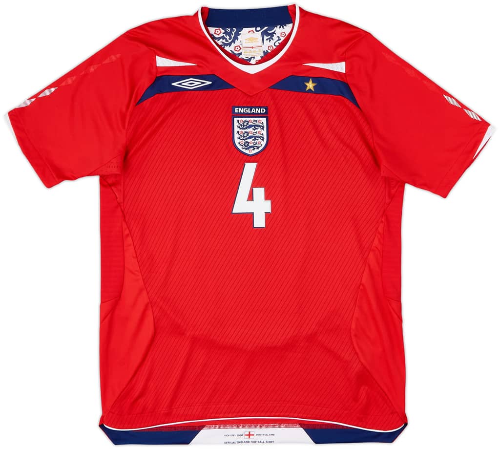 2008-10 England Away Shirt Gerrard #4 - 8/10 - (XL.Boys)