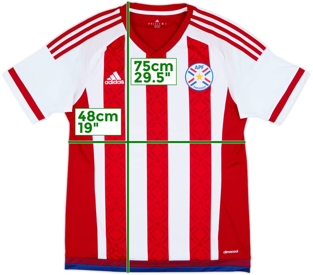 2015 Paraguay Copa America Home Shirt - 8/10 - (M)