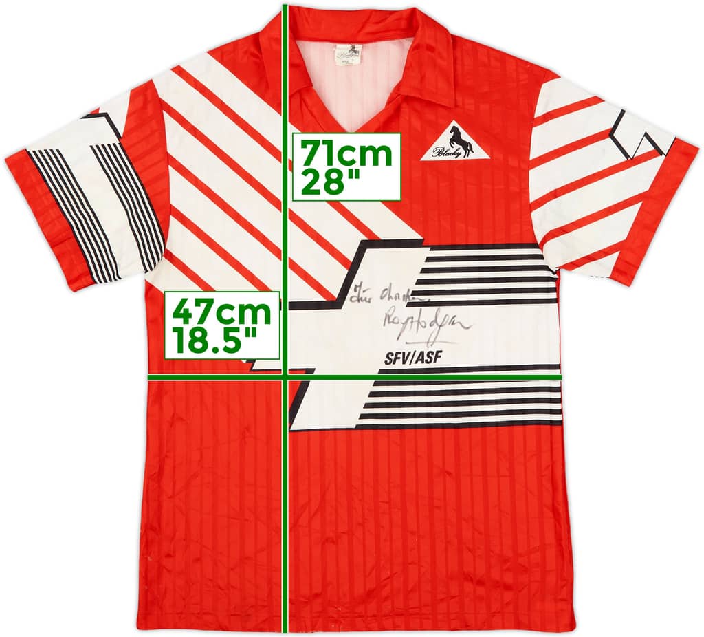 1990-92 Switzerland Signed Home Shirt - 6/10 - (S)