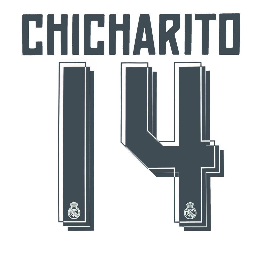 2015-16 Real Madrid Home Chicharito #14 Name Set