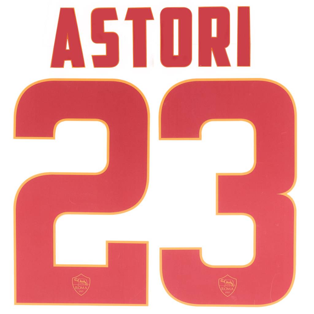 2014-15 Roma Away Astori #23 Name Set