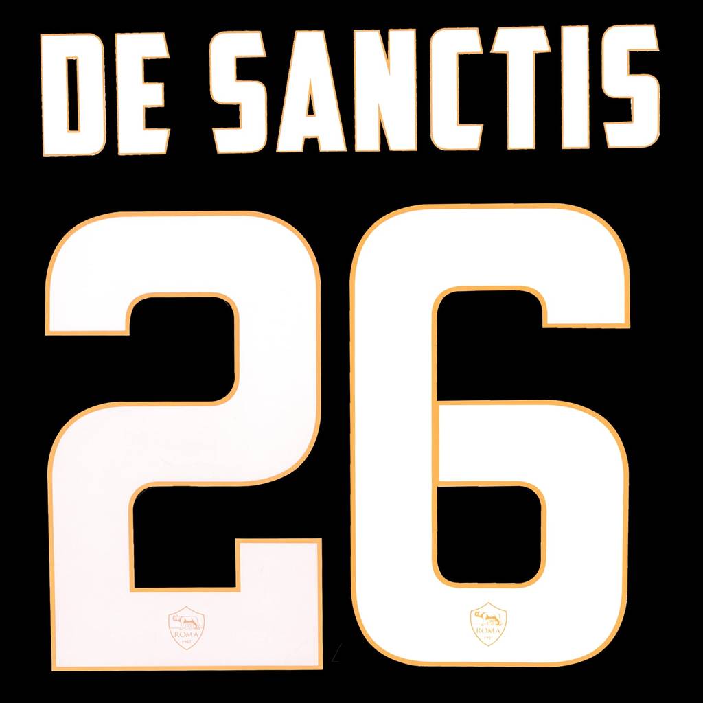 2014-15 Roma GK De Sanctis #26 Name Set