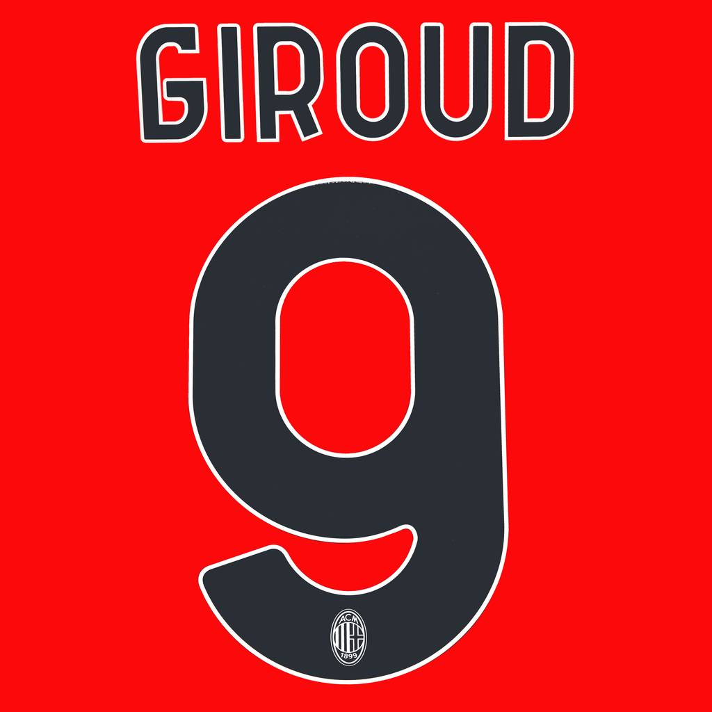2023-24 AC Milan Home Giroud #9 Name Set
