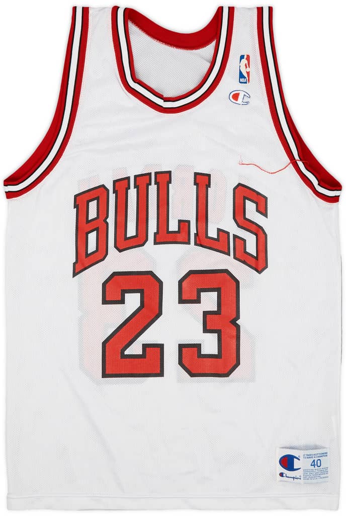 1991-93 Chicago Bulls Jordan #23 Champion Home Jersey - 9/10 - (M)