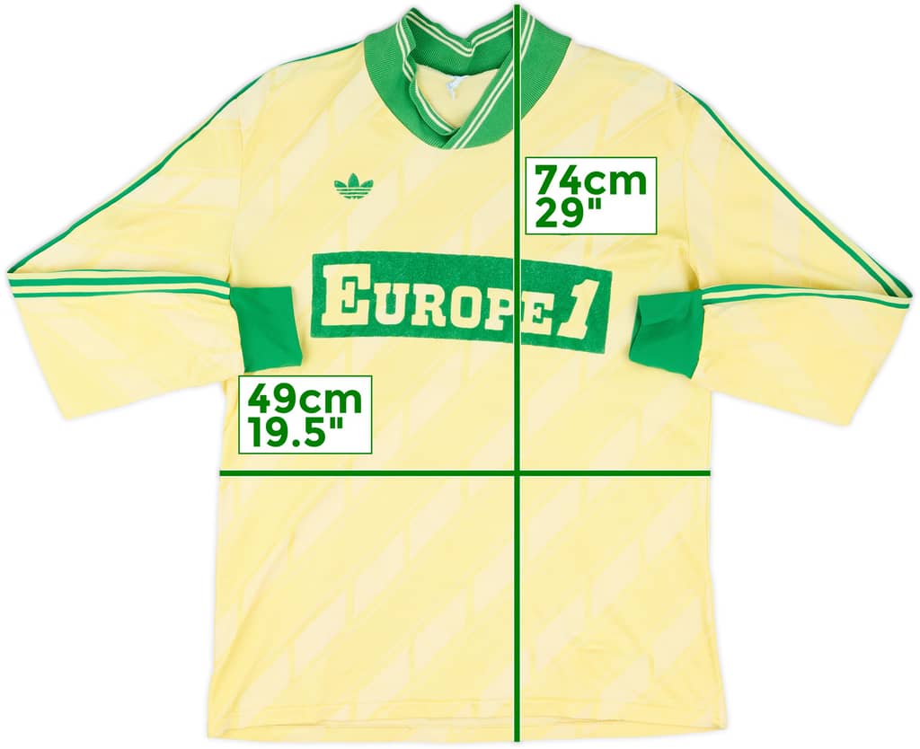1987-88 Nantes Home L/S Shirt - 9/10 - (L)