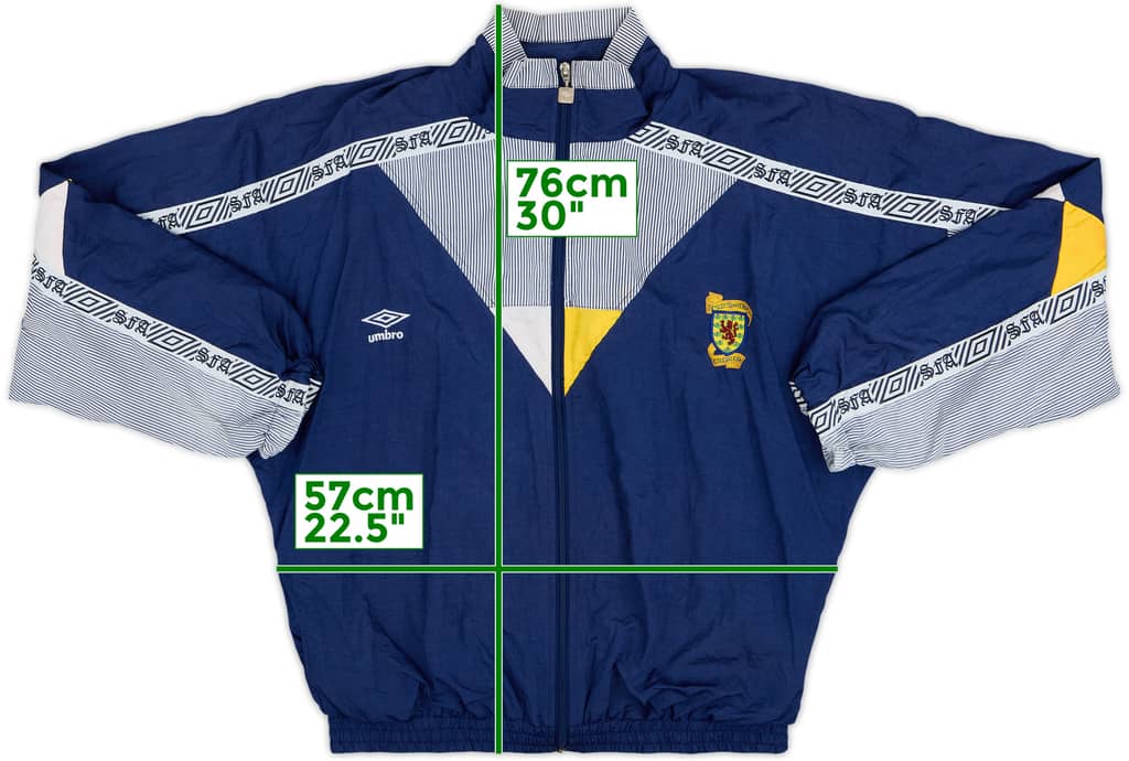 1990-92 Scotland Umbro Track Jacket - 8/10 - (M)