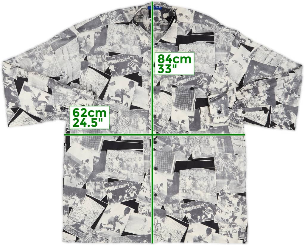 1990s Pele Silk Button-up Graphic Shirt - 10/10 - (L)