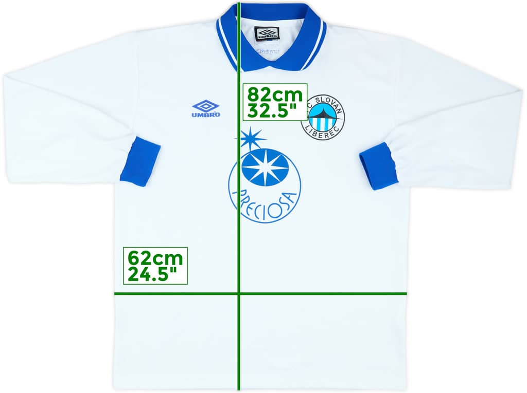 2000-01 Slovan Liberec Home L/S Shirt - 9/10 - (XL)