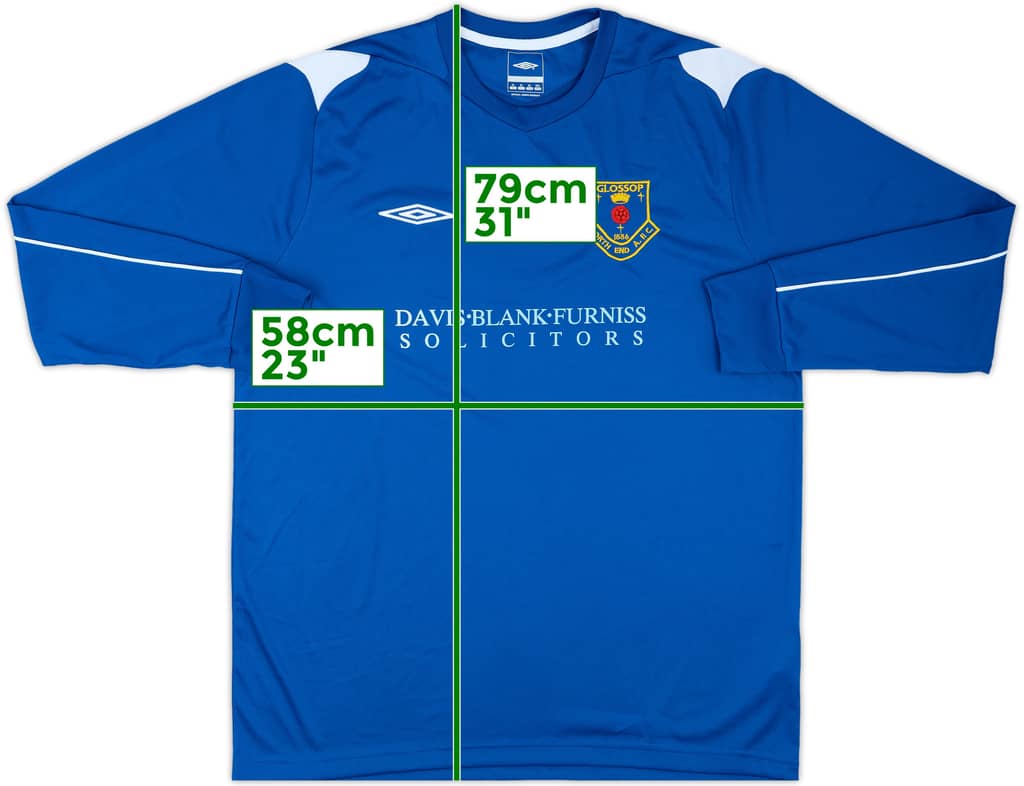 2012-13 Glossop North End Home L/S Shirt - 9/10 - (XL)