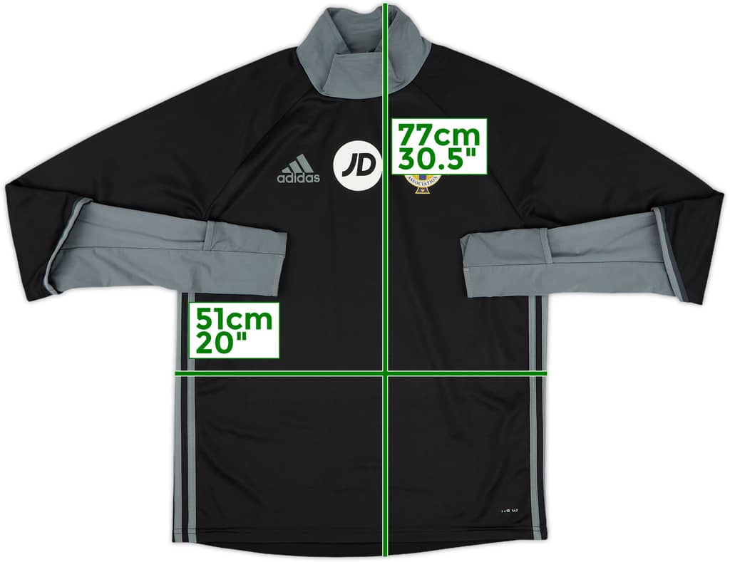 2015-16 Northern Ireland adidas Drill Top - 8/10 - (M)