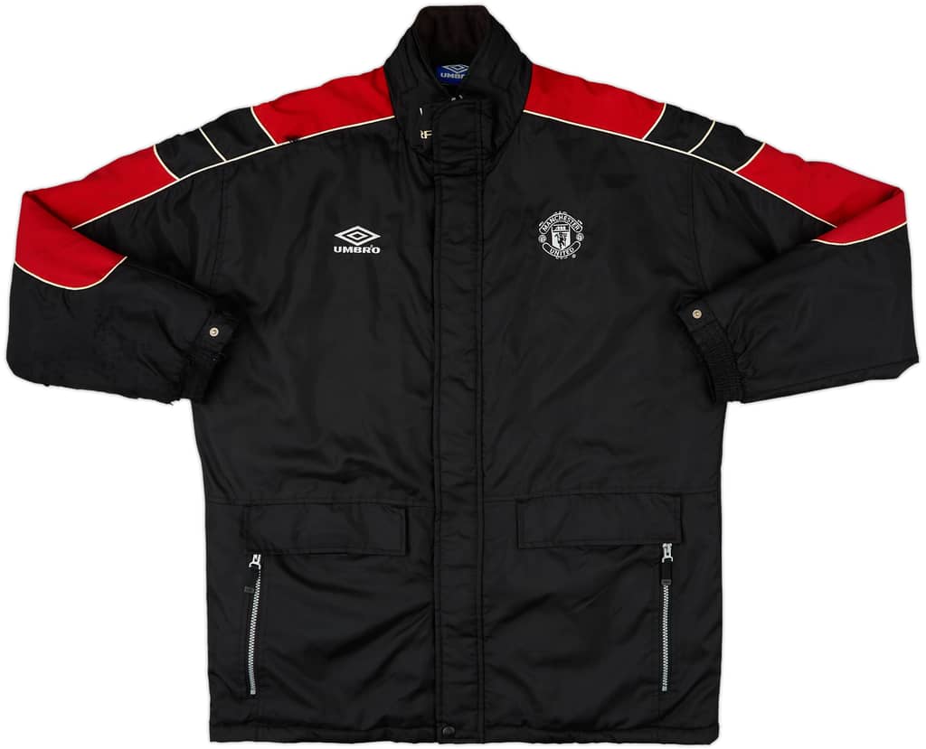 1999-00 Manchester United Umbro Padded Bench Coat - 7/10 - (L)