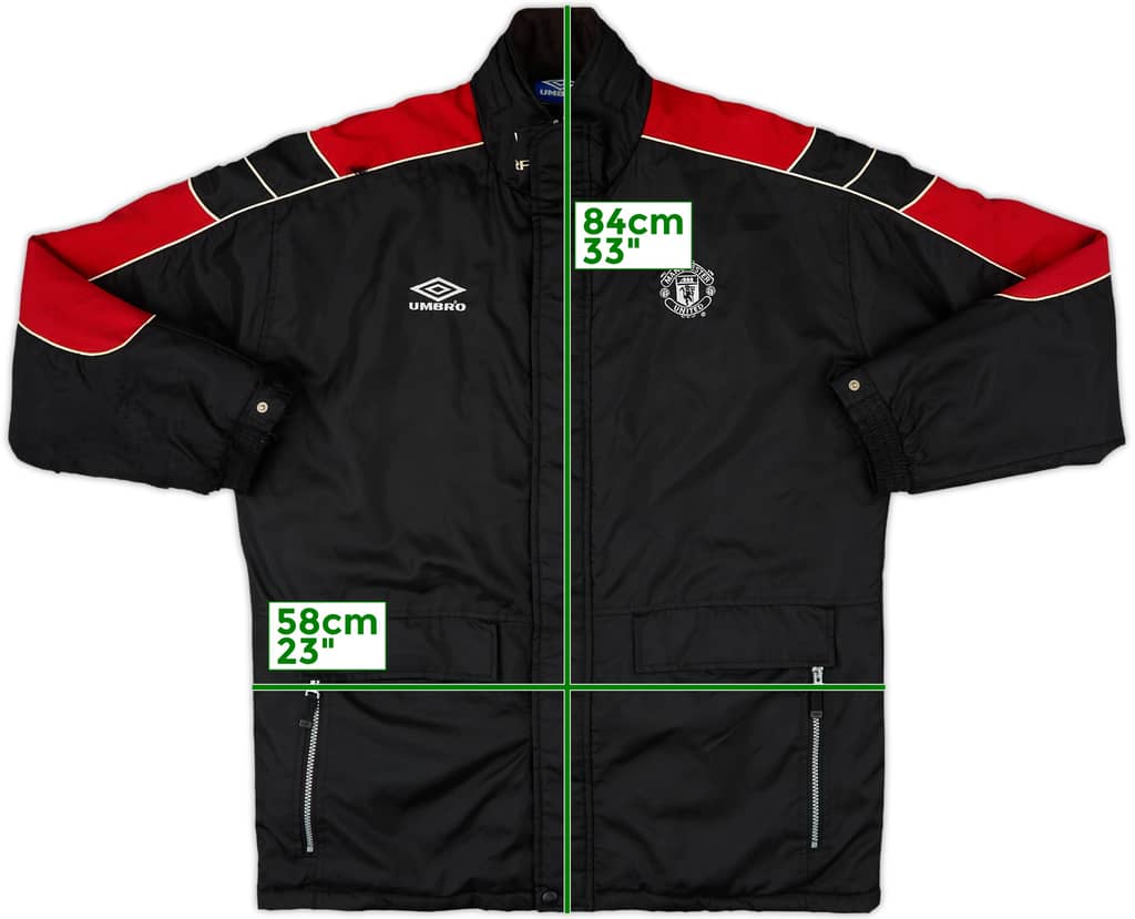 1999-00 Manchester United Umbro Padded Bench Coat - 7/10 - (L)