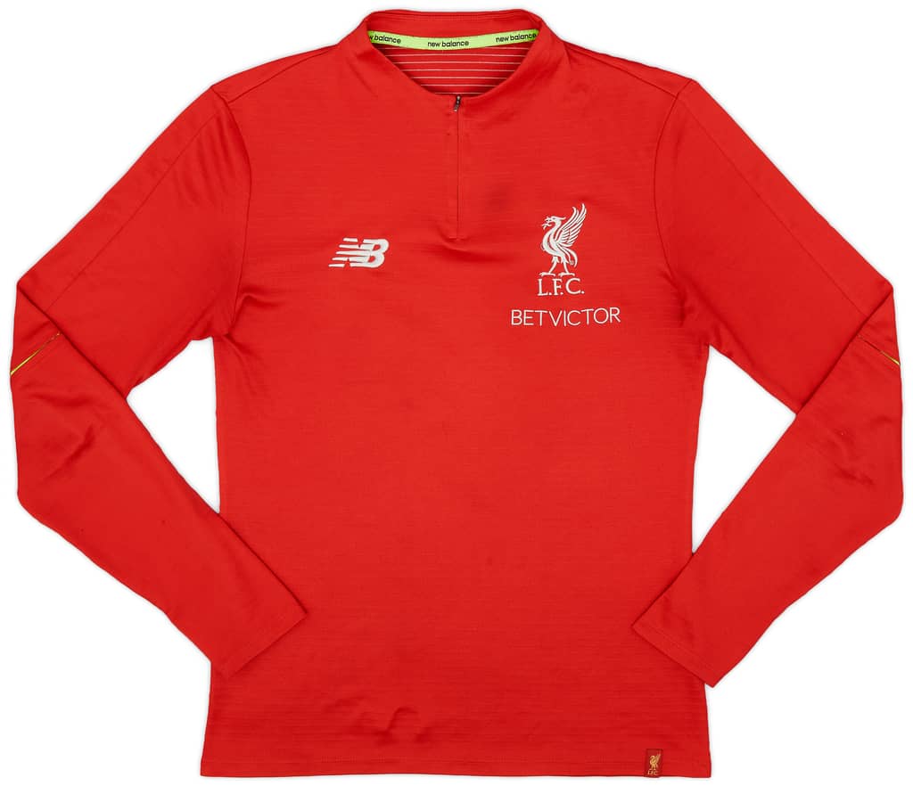 2018-19 Liverpool New Balance 1/4 Zip Training Top - 8/10 - (M)