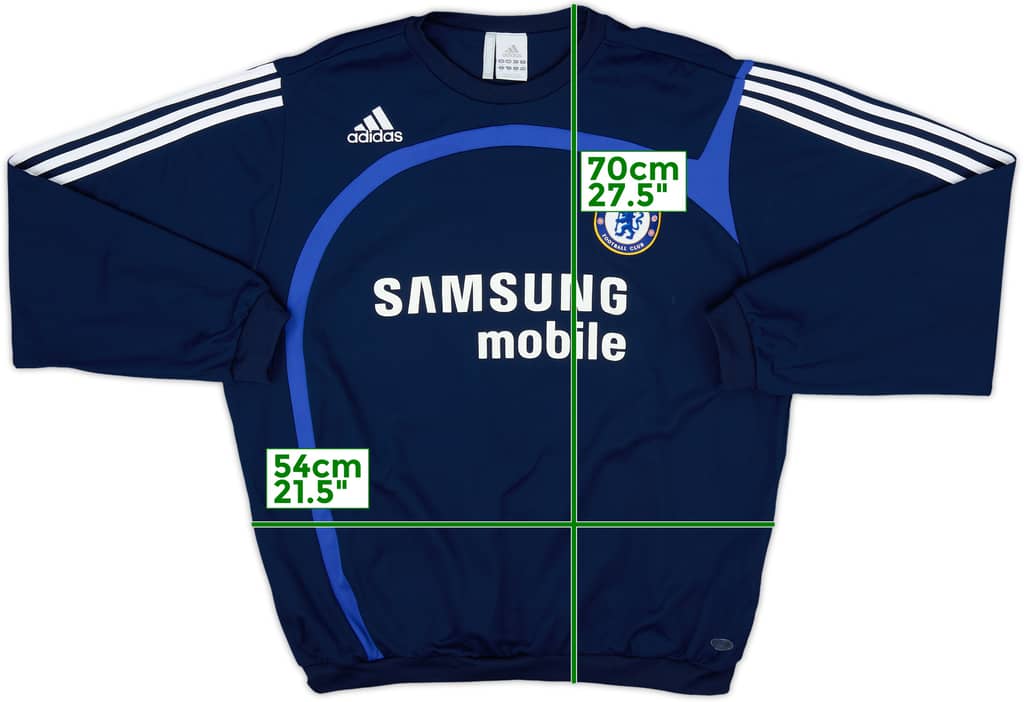 2007-08 Chelsea adidas Sweat Top - 7/10 - (XL)