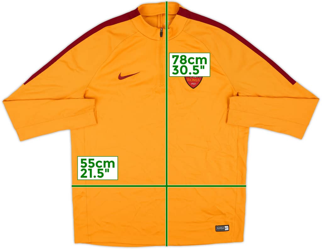 2017-18 Roma Nike 1/4 Zip Training Top - 7/10 - (XL)