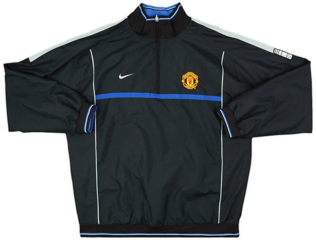 2002-03 Manchester United Nike Reversible 1/4 Zip Drill Top - 9/10 - (XXL)
