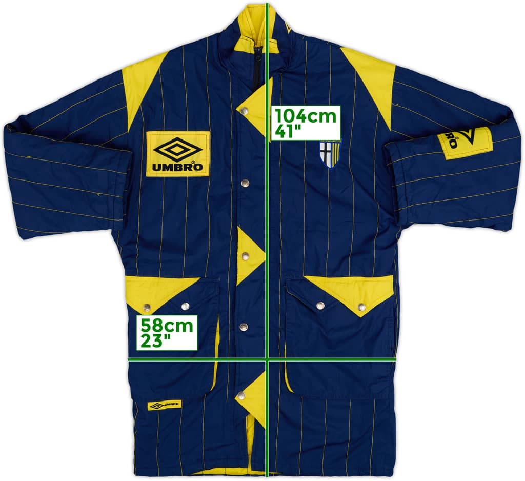1992-93 Parma Umbro Padded Bench Coat - 8/10 - (S)