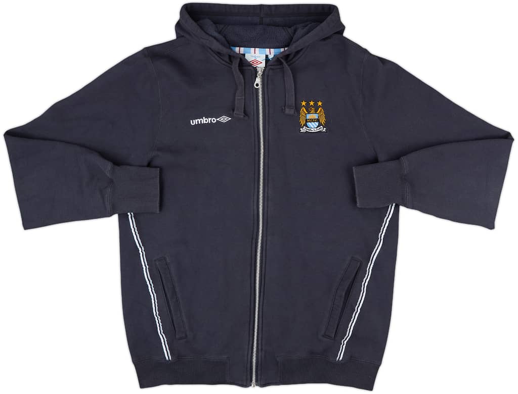 2010-11 Manchester City Umbro Hooded Track Jacket - 9/10 - (L)