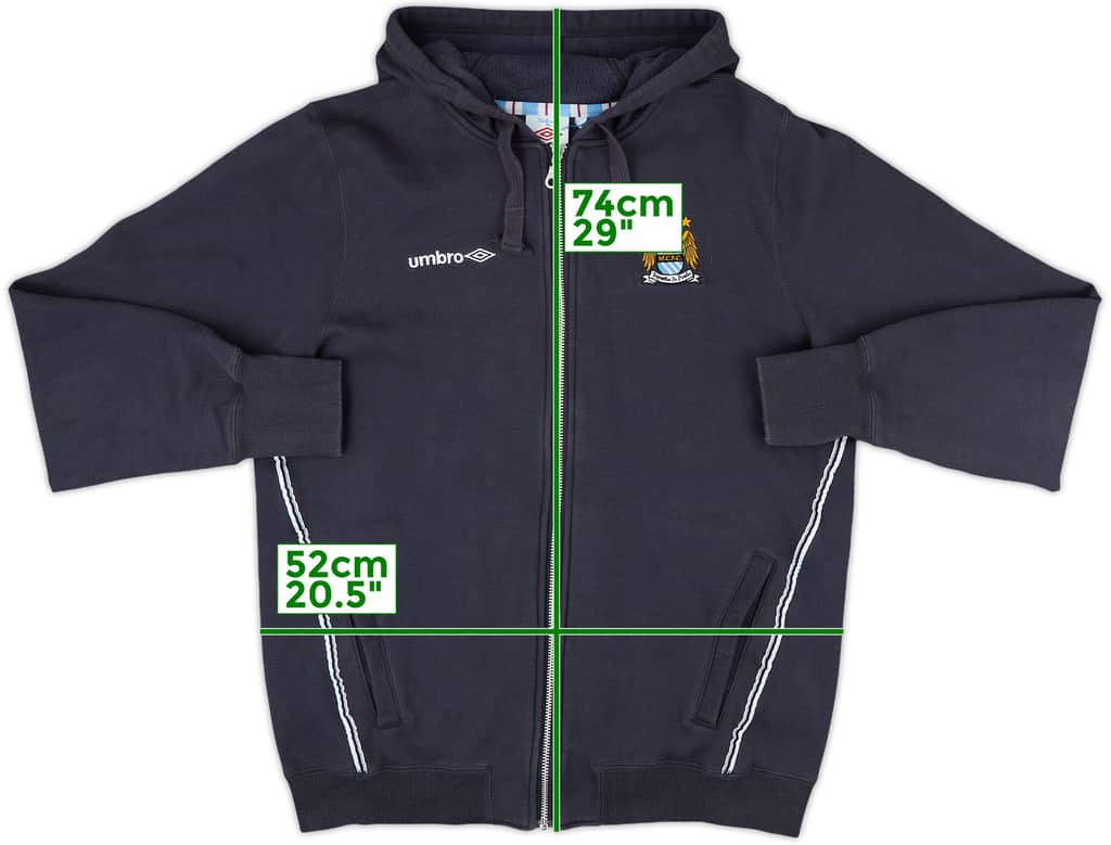 2010-11 Manchester City Umbro Hooded Track Jacket - 9/10 - (L)