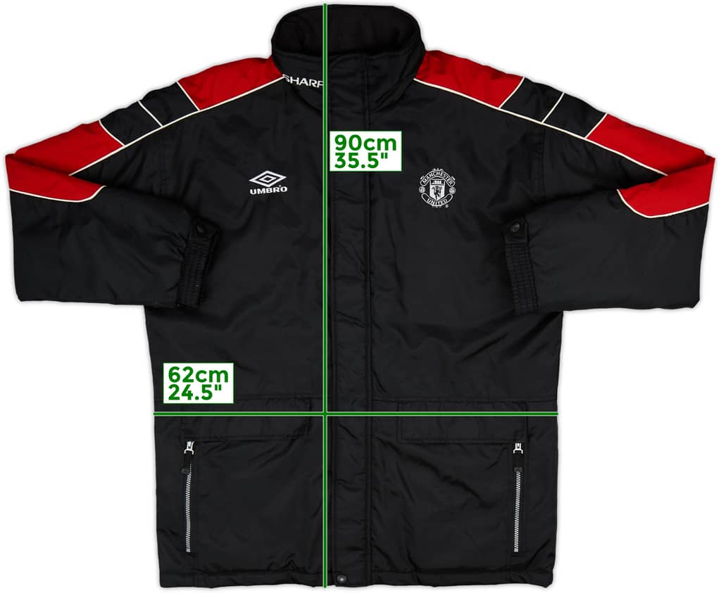 1999-00 Manchester United Umbro Padded Bench Coat - 9/10 - (L)