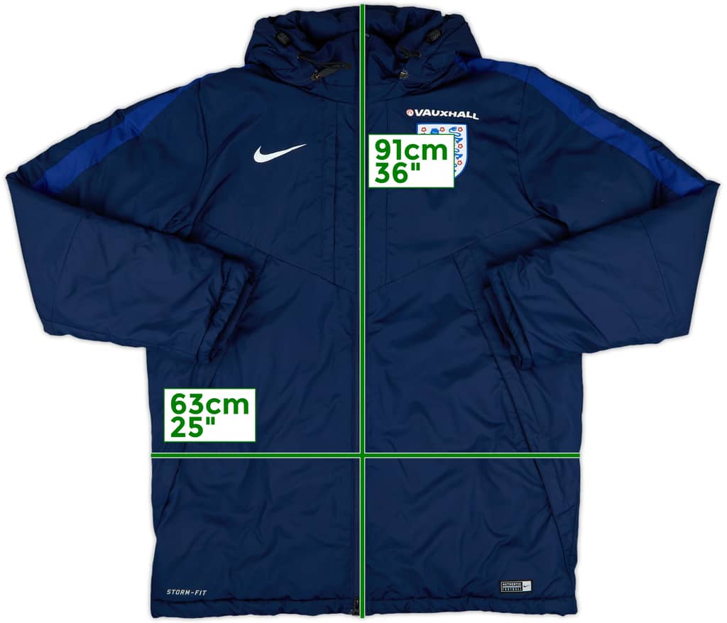 2016-17 England Nike Padded Bench Coach - 9/10 - (L)