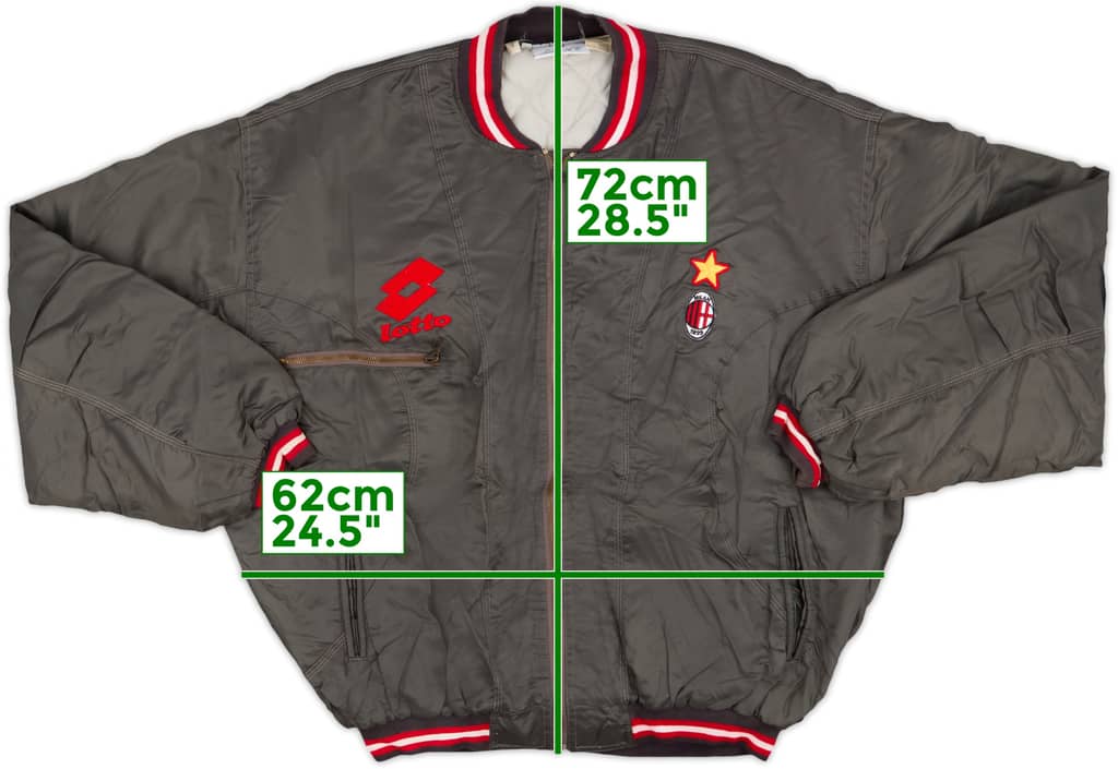 1995-96 AC Milan Lotto Padded Bomber Jacket - 9/10 - (L)