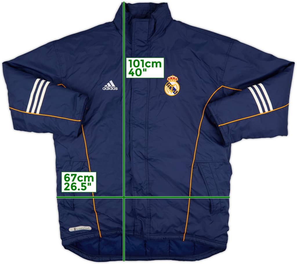 1999-00 Real Madrid adidas Padded Bench Coat - 8/10 - (XL)