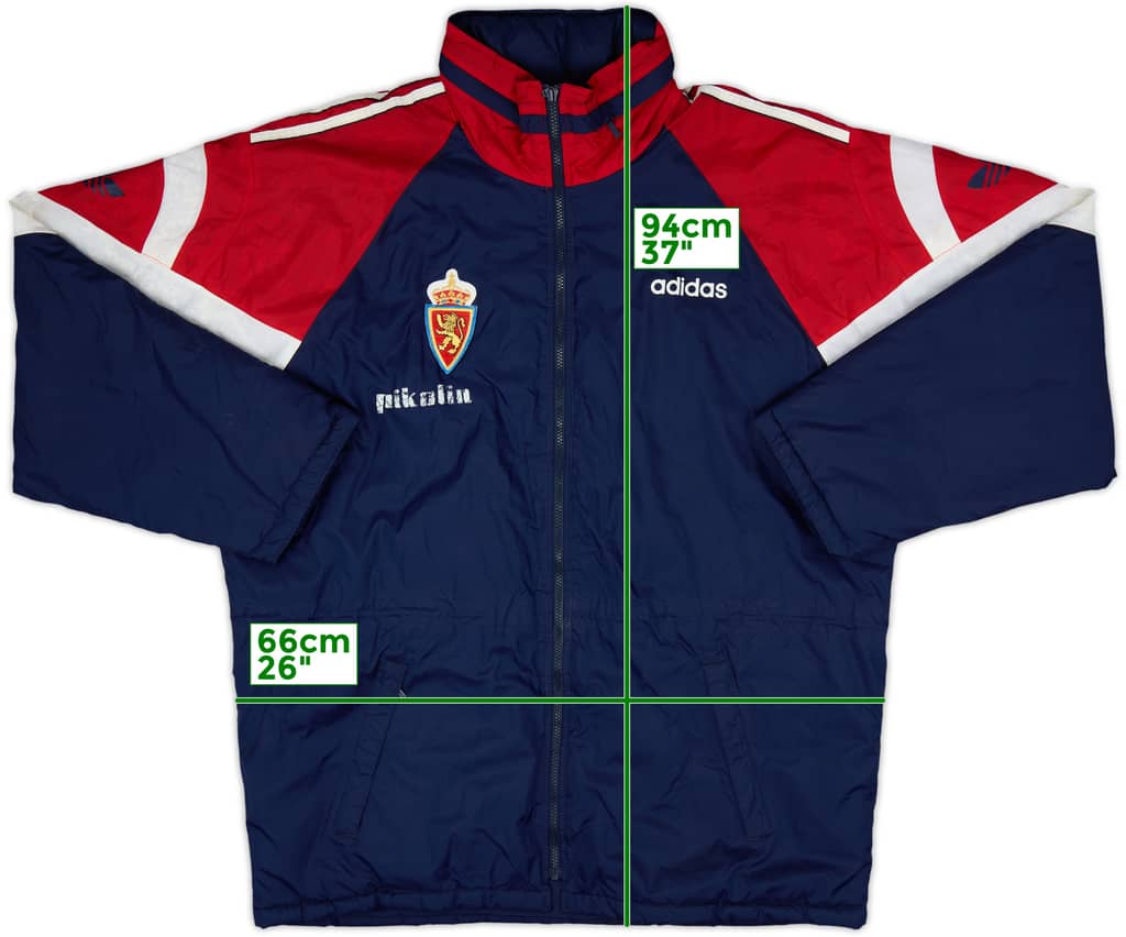 1995-96 Real Zaragoza adidas Padded Bench Coat - 7/10 - (L)