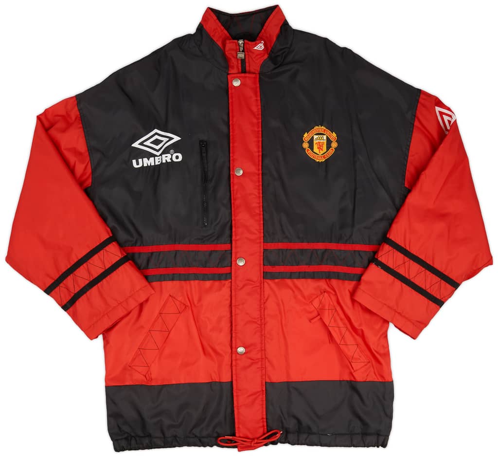 1992-93 Manchester United Umbro Padded Bench Coat - 9/10 - (L)
