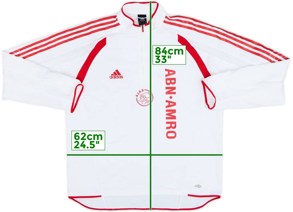 2005-06 Ajax adidas 1/4 Zip Sweat Top - 9/10 - (XL)